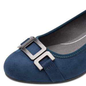 Jana Classic Block Heel Court Navy