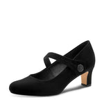 Jana Mary Jane with Button Trim Black