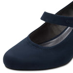 Jana Mary Jane with Button Trim Black