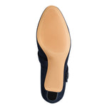 Jana Mary Jane with Button Trim Navy