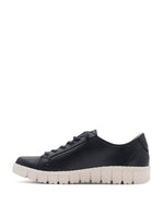 Jana Classic Zip Trainer Navy Leather