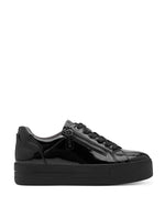 Jana Platform Zip Trainer Black Patent