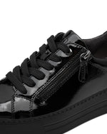 Jana Platform Zip Trainer Black Patent