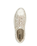 Jana Platform Zip Trainer Gold Leo Metal