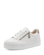 Jana Platform Zip Trainer White