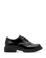 Jana Classic Chunky Brogue Black Patent