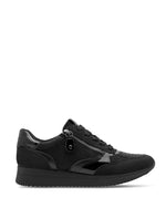 Jana Zip Wedge Trainer Glitter Black