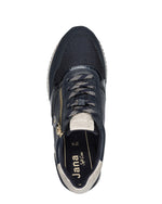 Jana Zip Wedge Trainer Navy Light Gold
