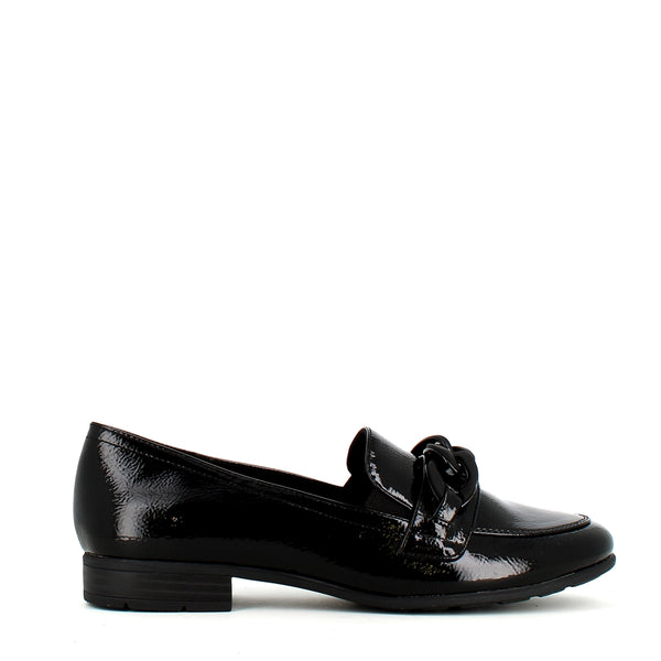 Jana Classic Patent Loafer Black