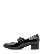 Jana Low Heel Mary Jane Black Patent