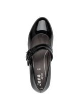 Jana Low Heel Mary Jane Black Patent