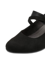 Jana Jet Velvet Mary Jane Black
