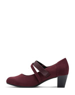 Jana Jet Velvet Mary Jane Bordeaux