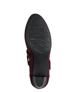 Jana Jet Velvet Mary Jane Bordeaux