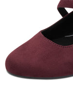 Jana Jet Velvet Mary Jane Bordeaux