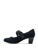 Jana Jet Velvet Mary Jane Navy