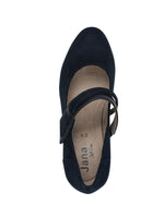 Jana Jet Velvet Mary Jane Navy