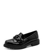Jana Classic Buckle Loafer Patent Black