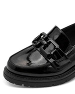 Jana Classic Buckle Loafer Patent Black