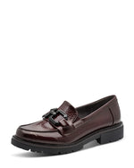 Jana Classic Buckle Loafer Patent Bordeaux