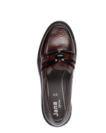 Jana Classic Buckle Loafer Patent Bordeaux
