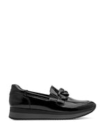 Jana Classic Wedge Loafer Black Patent