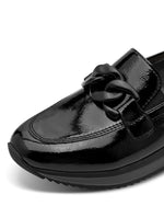 Jana Classic Wedge Loafer Black Patent
