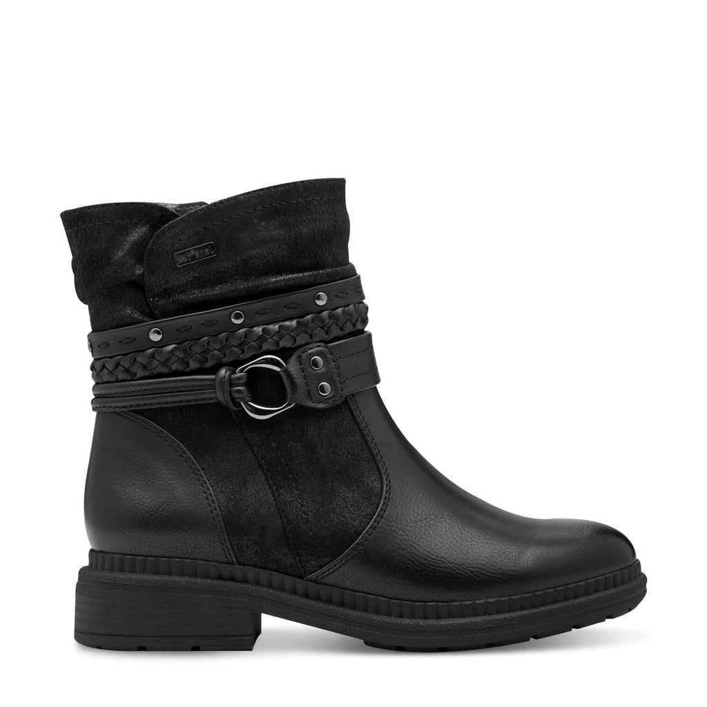 Jana Comfort Ankle Boot Buckle Black