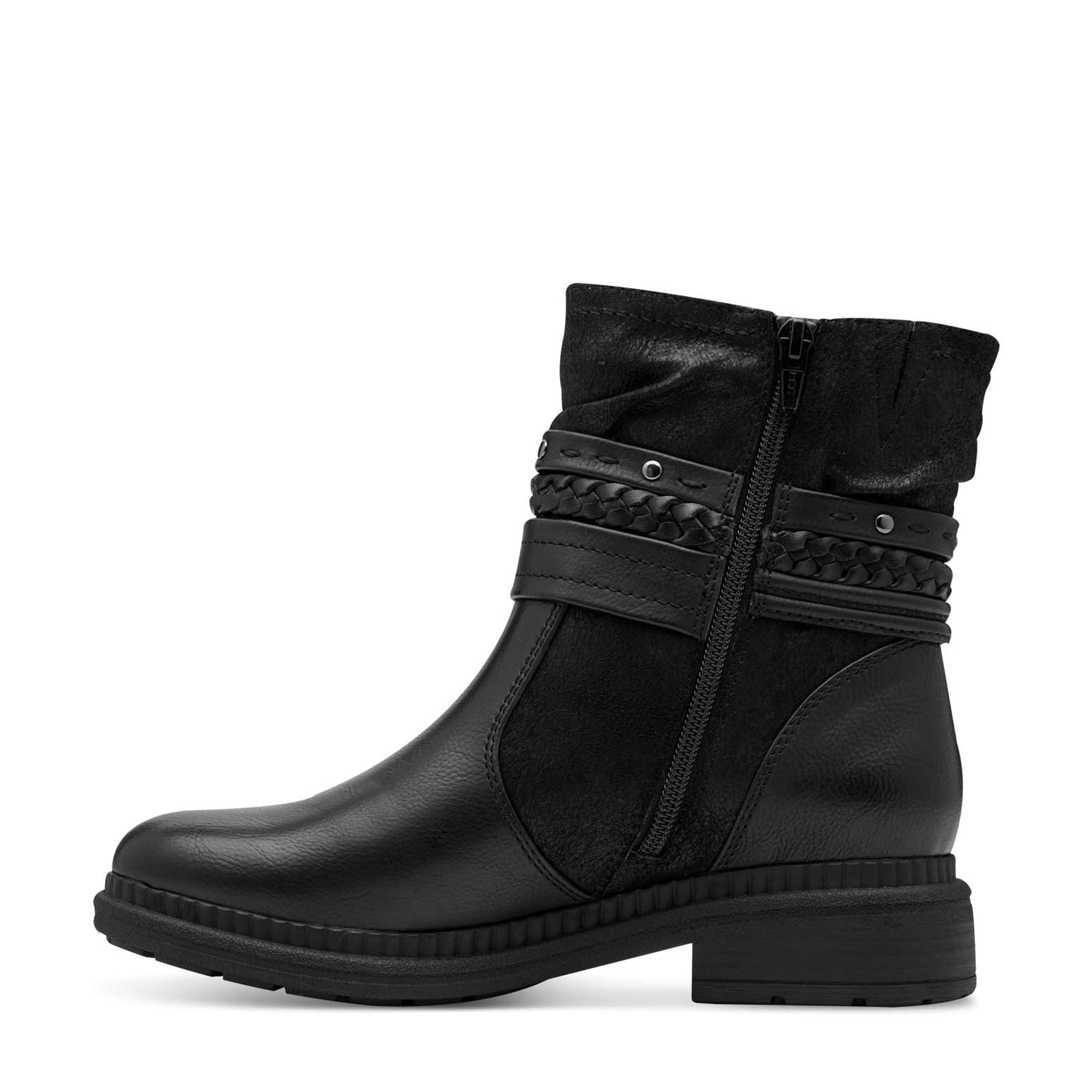 Jana Comfort Ankle Boot Buckle Black
