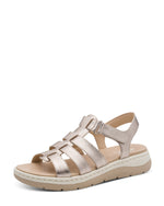 Jana Leather Strappy Summer Sandal Champange