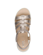 Jana Leather Strappy Summer Sandal Champange