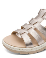 Jana Leather Strappy Summer Sandal Champange