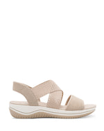 Jana Elasticated Strappy Sandal Beige