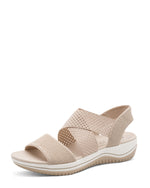 Jana Elasticated Strappy Sandal Beige
