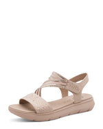 Jana Low Wedge Sandal Powder Glitz
