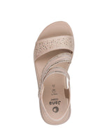 Jana Low Wedge Sandal Powder Glitz