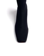 Gioseppo Fabric Knee High Boot Black Walnut
