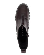 Gabor Front Zipper Leather Ankle Boot Bordo