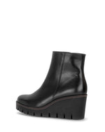 Gabor Soft Leather Wedge Ankle Boot Black