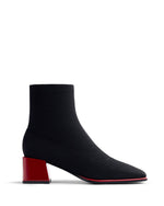 Gioseppo Fabric Ankle Boot Black Red