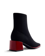 Gioseppo Fabric Ankle Boot Black Red