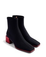 Gioseppo Fabric Ankle Boot Black Red