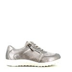 Waldlaufer Ira Laced Zip Trainer Taupe Metal