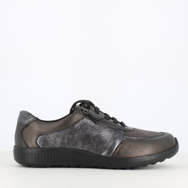 Waldlaufer Ira Laced Trainer Slate Grey