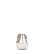 Gabor Classic Leather Trainer Satin Metal