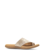Gabor Leather Toe Post Sandal Shell Metal