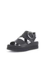 Gabor Low Wedge Buckle Sandal BlacK