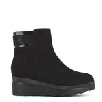 Comart Wedge Ankle Boot with Jet Trim Black