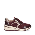 Caprice Wedge Trainer Bordeaux Comb