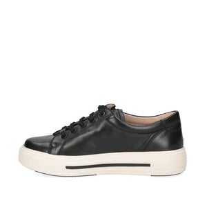 Caprice Flatform Laced Trainer Black